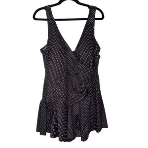 MIRACLESUIT Brown Polka Dot PIN POINT OCEANUS‎ ONE PIECE SWIMSUIT PLUS SIZE 24W